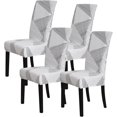 thumbnail image 1 of Printed Stretchable Parson Chair Covers for Dining Room Set of 4,Pattern Stretch Dining Chair Slipcover Washable Removable for Kitchen,Hotel,Restaurant,Ceremony Universal Size(4PCS,Geometric), 1 of 6
