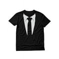thumbnail image 1 of Printed Suit and Tie Tuxedo Shirts for MenFunny Wedding Bachelor Party Halloween Costume Mens Tux Shirt XXX-Large Black, 1 of 5