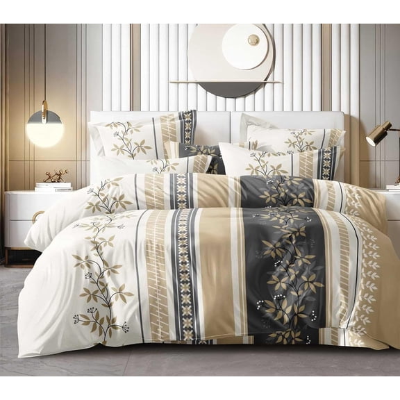 Printed Super King Size Double Bedsheet With Two Pillow Covers - 108 X 108 Inches, Multicolor | Smooth To Touch, Breathable & Long Lasting - Ideal For Everyday Comfort