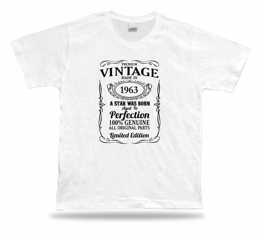 T-shirt Imprimé Vintage 1961 - Idée Cadeau Anniversaire Original Et Unisexe