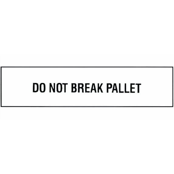 Printed Tape "Do Not Break Pallet" 3"W x 3000' - Case of 4 Machine Rolls