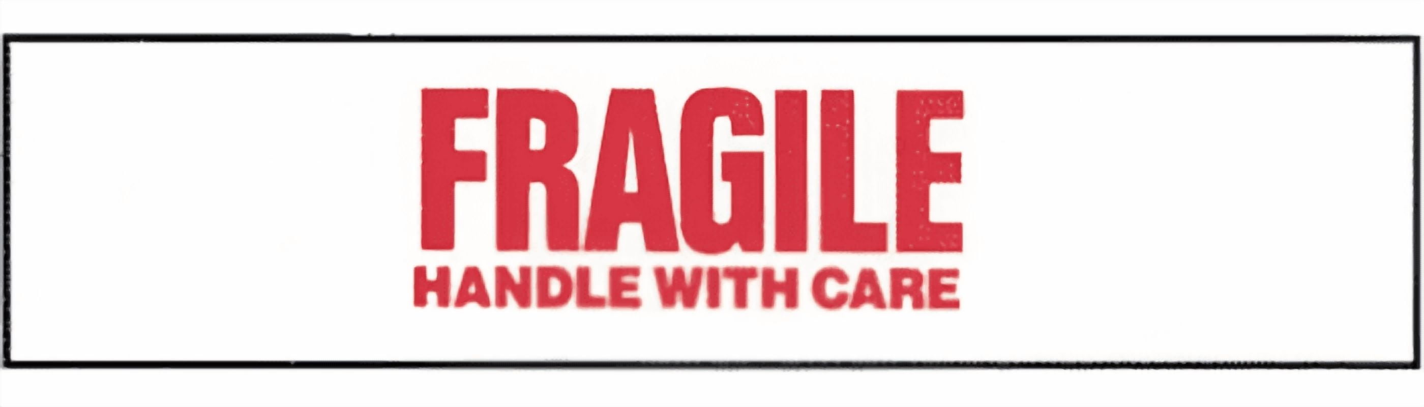 Printed Tape "Fragile Handle with Care" 2"W x 165' - Case of 36 Rolls