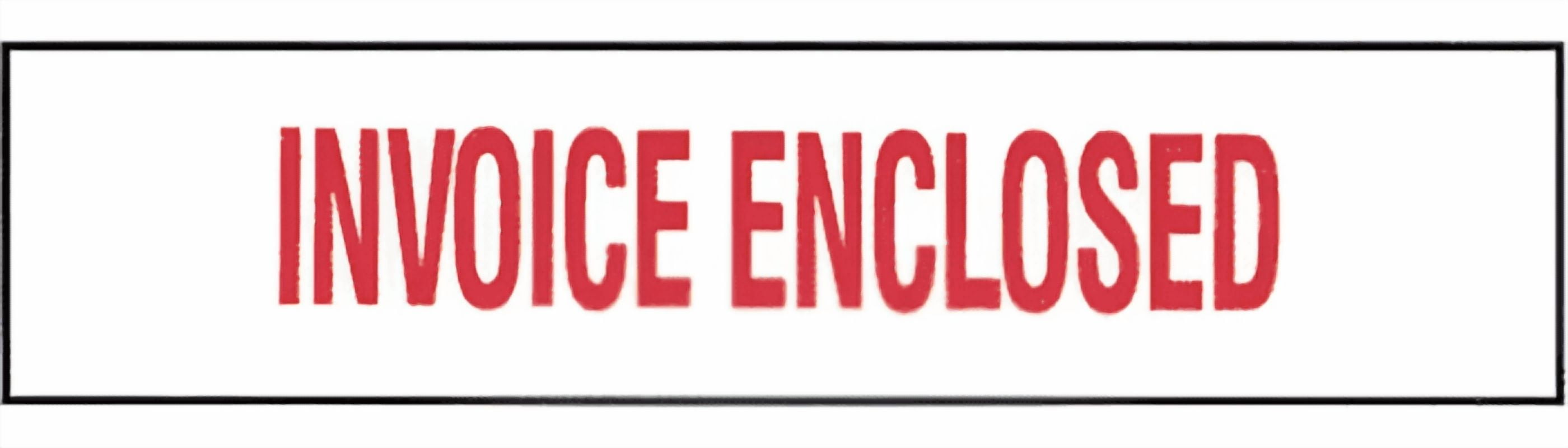 Printed Tape "Invoice Enclosed" 3"W x 330' - Case of 24 Rolls