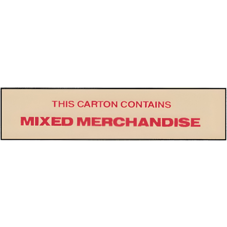 Printed Tape "Mixed Merchandise" 3"W x 3000' - Case of 4 Machine Rolls