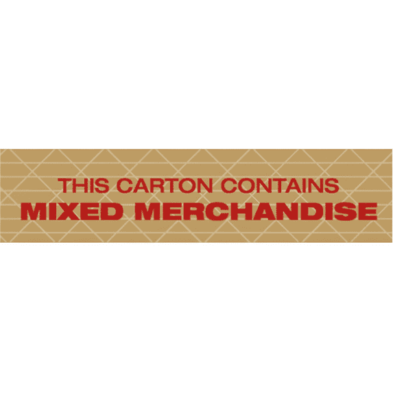 Printed Tape "Mixed Merchandise" 3"W x 330' - Case of 24 Rolls