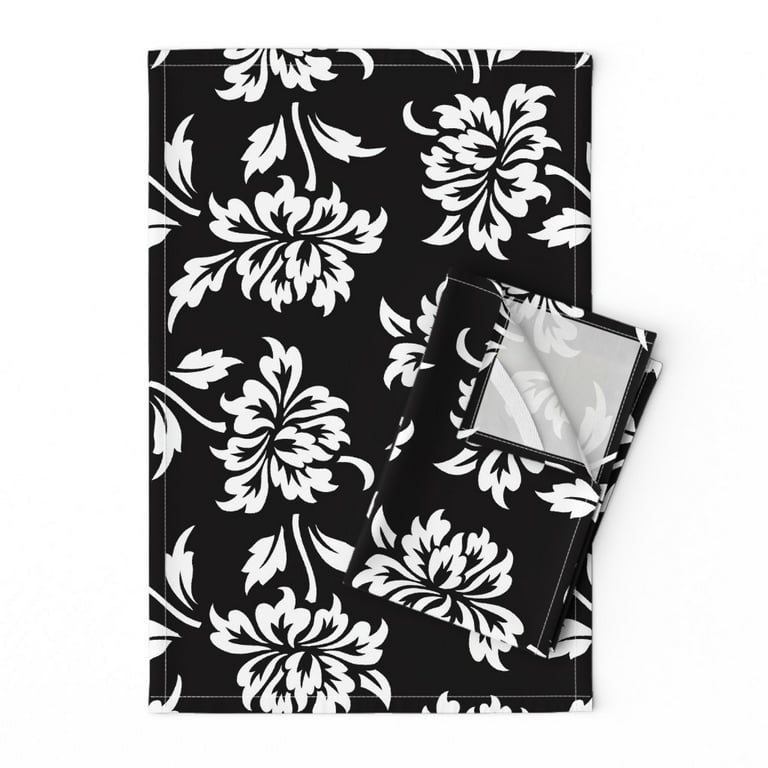 https://i5.walmartimages.com/seo/Printed-Tea-Towel-Linen-Cotton-Canvas-Aloha-Flowers-Tiki-Island-Black-White-Mid-Century-Hawaii-Floral-Print-Decorative-Kitchen-Towel-Spoonflower_c27d176d-303f-4509-ac97-e1e8b7b8139d_1.967e2926f9832245dd2900c62fef907e.jpeg?odnHeight=768&odnWidth=768&odnBg=FFFFFF