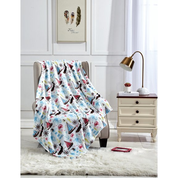 Printed Throw (50" x 60") - Sea Life
