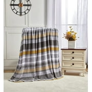 Plazatex Brea Micro plush Decorative All Season Multi Color 50" X 60" Throw Blanket