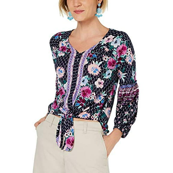Printed Tie-Front Top Daydream Twist PXS