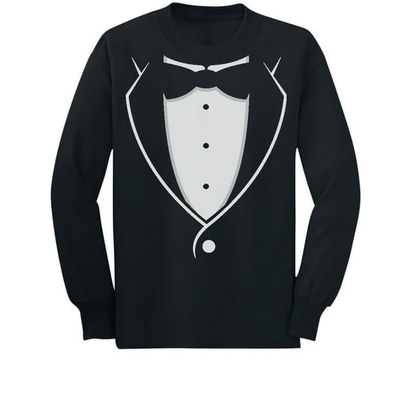 Printed Tuxedo Shirt with Bow Tie for Boys Toddler Infant Kids Tshirts