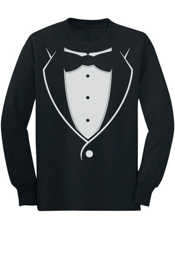 Printed Tuxedo Shirt with Bow Tie for Boys Toddler Infant Kids Tshirts