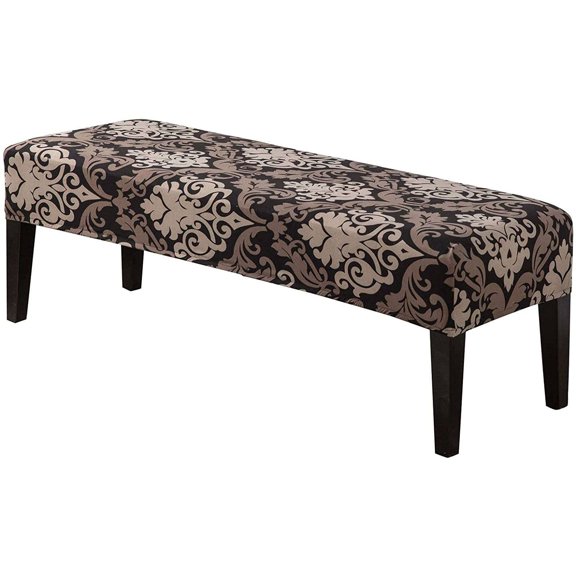 Printed Upholstered Bench Slipcover, Stretch Dining Room Bench Covers Elastic Bench Seat Protector Dining Bench Cover Removable Washable for Living Room-L-Large