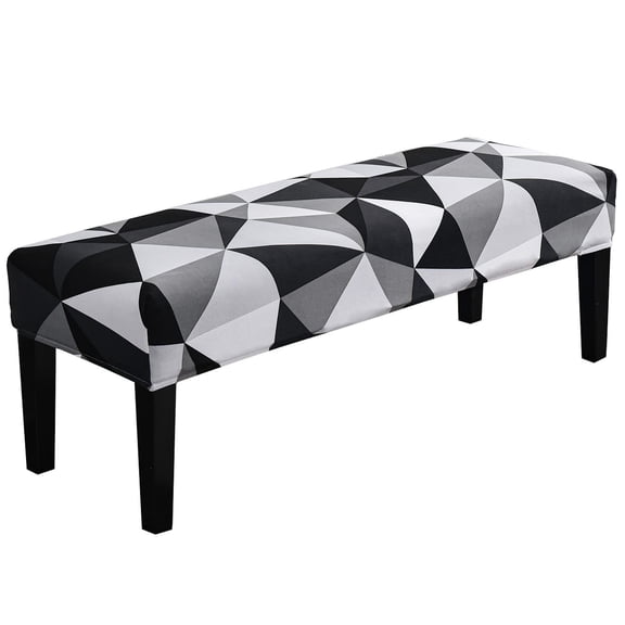 Printed Upholstered Bench Slipcover, Stretch Dining Room Bench Covers Soft Spandex Bench Seat Protector Dining Bench Cover for Living Room-C-Large