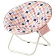 thumbnail image 1 of Printed, Urban Shop, Round Saucer Chair, Multi Check, Teens and Adults, 1 of 9