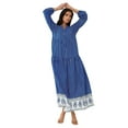 thumbnail image 1 of Printed V-Neck Maxi Dress, 1 of 5