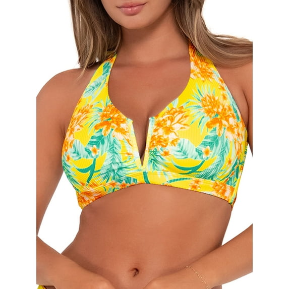 Printed Vienna V-Wire Bikini Top Swimsuit