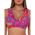 thumbnail image 1 of Printed Willa Ruffle Wire-Free Bikini Top Swimsuit, 1 of 6