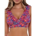 thumbnail image 1 of Printed Willa Ruffle Wire-Free Bikini Top Swimsuit, 1 of 6