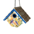 thumbnail image 1 of Printed Wren Birdhouse - Bluebirds & Camellia Print, 1 of 1