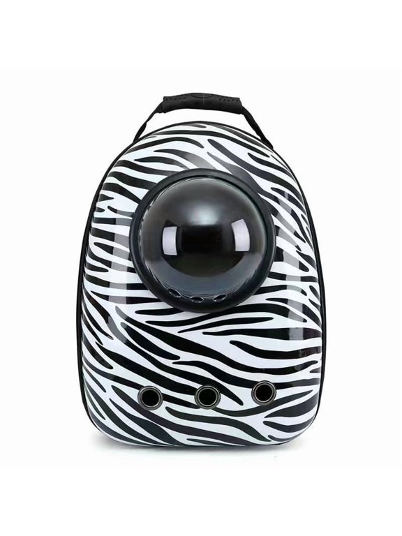 Printed cat carrier, space pet capsule bag, portable cat cage for outings, double-shoulder cat supplies backpack, cat backpack