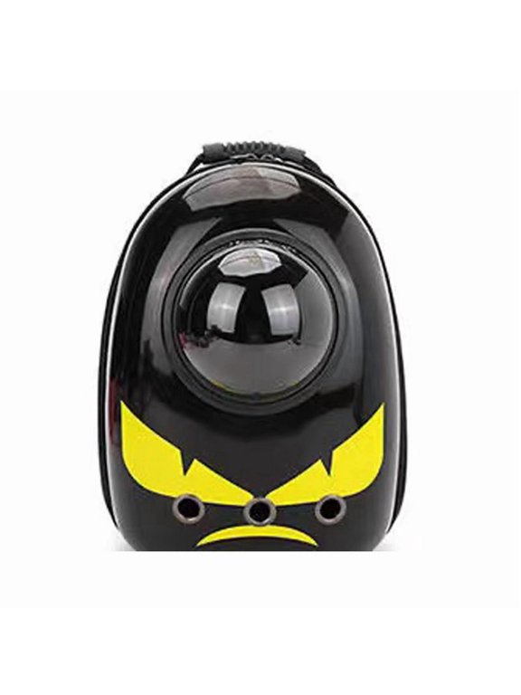Printed cat carrier, space pet capsule bag, portable cat cage for outings, double-shoulder cat supplies backpack, cat backpack