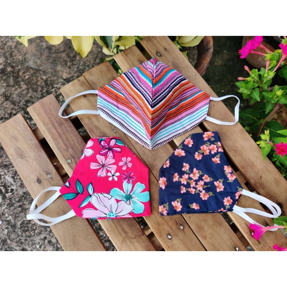 Printed cotton face masks