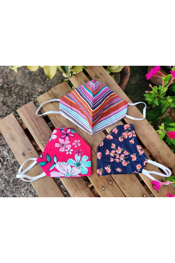 Printed cotton face masks