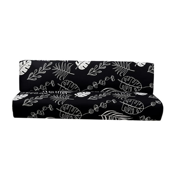 Printed futon cover, polyester furniture protection, elastic polyester leaf