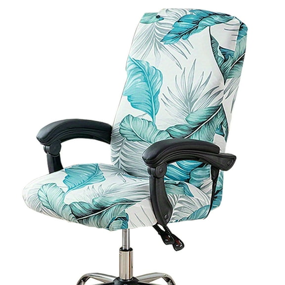 Printed pattern office chair cover, waterproof, detachable, washable, used for office and computer chairs