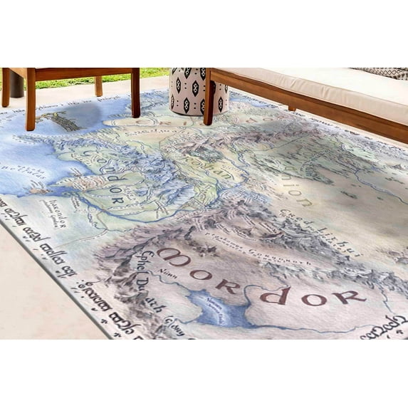 Printeds Rugs, Hobbit Rugs, Map Rugs, Modern Rugs, Small Rugs, Map Rug, Entry Rug, Thick Rugs, 3D Printeds Rug, Car Mat Rug, Printed Rug, 2'x3' - 60x90 cm
