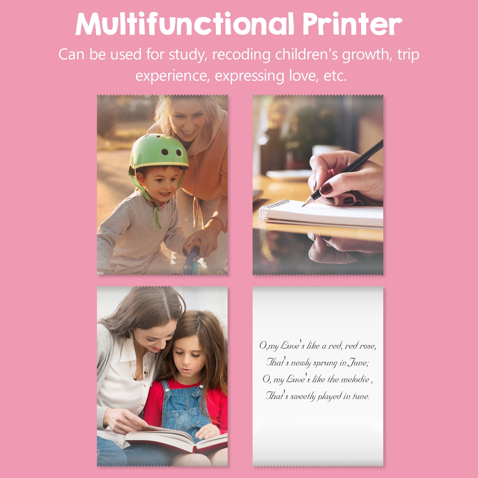 Printer,Bt Thermal Printer With Note P Paper Usb Cable Thermal Paper ...