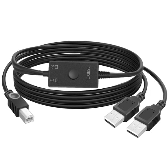 Printer Cable Splitter 2 in 1 Out,Prlnter Splitter for Two Computers