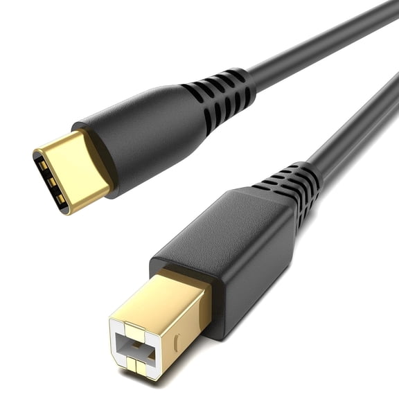 Printer Cable to USB C 6.6ft USB C to USB B Cables for MacBook Pro,Laptop,HP Canon Dell Samsung Epson Brother,USBC MIDI Cable for Yamaha Casio Digital Piano,MIDI Controller