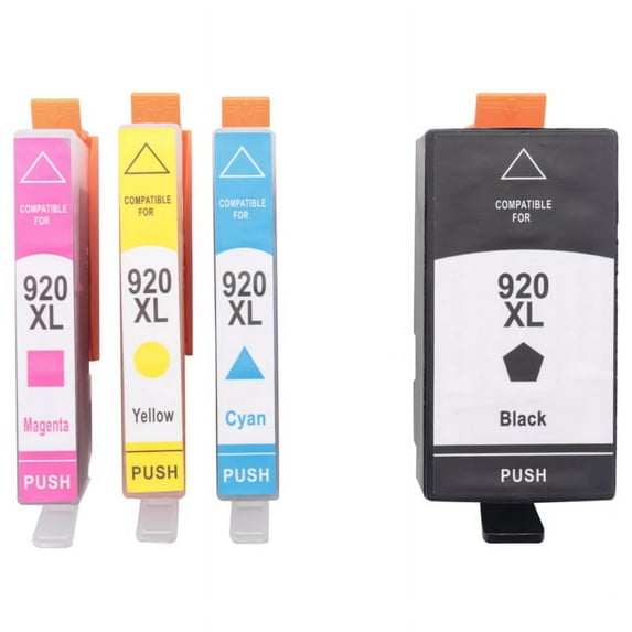 Printer Chip Ink Suitable for Printer Officejet 6500A 7000 7500A 6000 HP920XL ABS as shown,4*printer cartridges