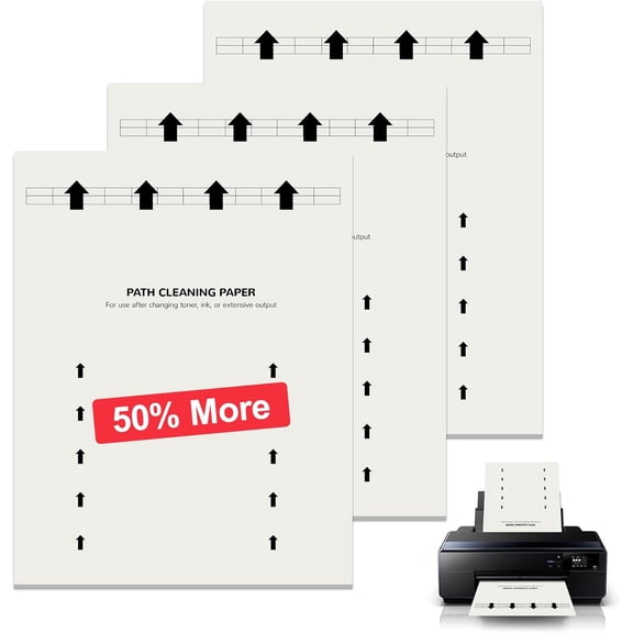 Printer Cleaning Sheets 15-Pack, 8.5 x 11 Inches Thickened Design printer cleaning kit for Laser & Inkjet Printers, Copiers, Fax Machines, Scanners Removes Ink, Dust, Dirt & Debris Removal