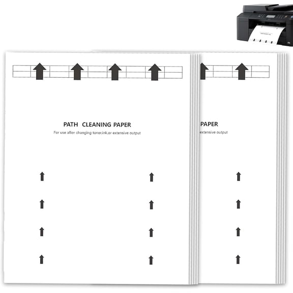 Printer Cleaning Sheets 20-Pack-Removes Ink, Dust, Dirt & Debris8.5 x 11 Inches,Thickened Design,Durable&Easy to Clean,Compatible with Laser &Inkjet Printers,Copiers (White)