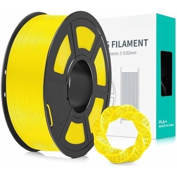 Printer Filament PLA  1.75mm,  Neatly  PLA Filament 1.75mm , PLA+ Filament for  FDM  Printer, Dimensional Accuracy +/- 0.02 mm, 1 kg Spool(2.2lbs), Yellow