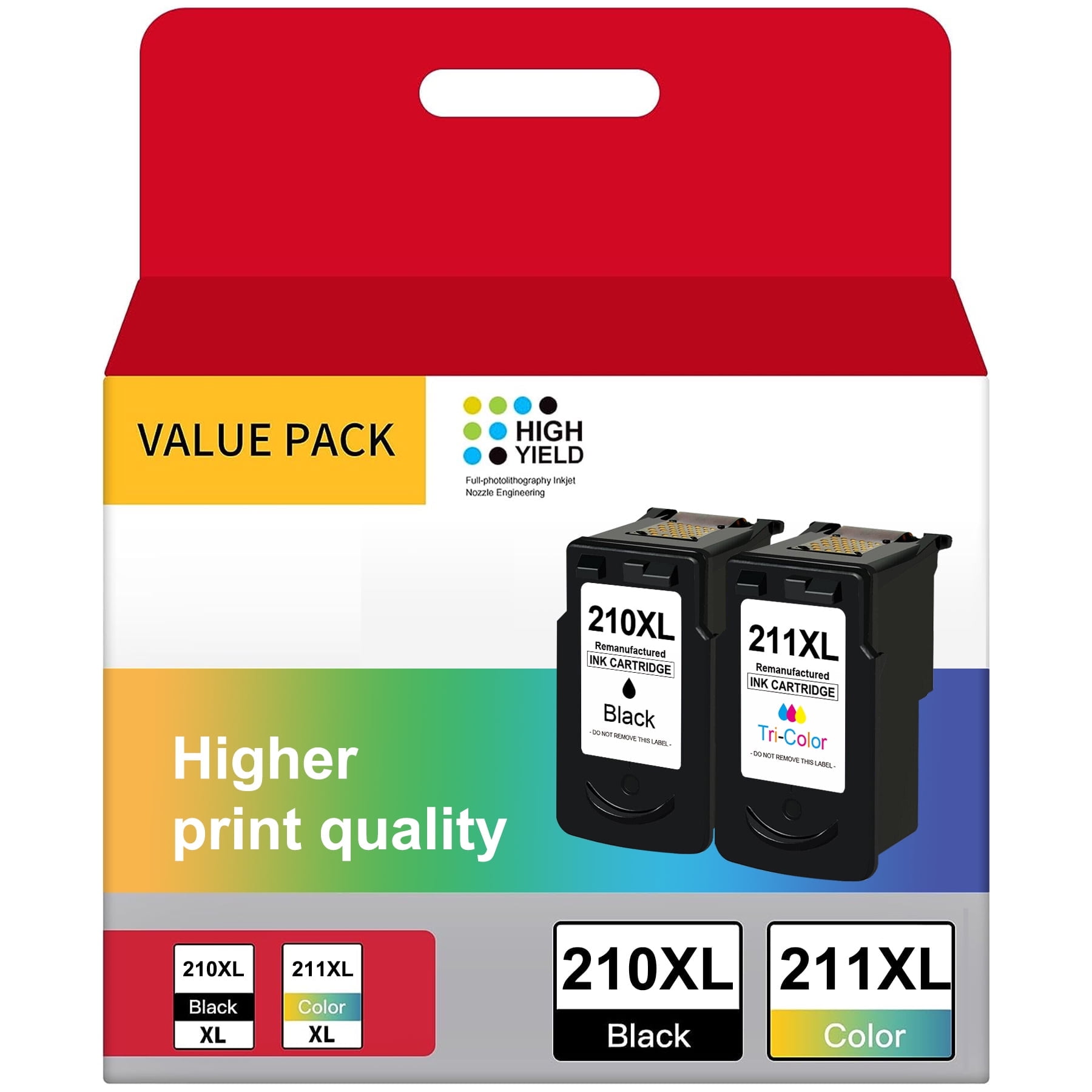 Canon 210XL 211XL Combo Printer Ink Cartridges, PG-210XL &amp; CL-211XL ...