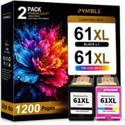 61XL Ink Cartridge Compatible for HP 61 Ink Cartridge Combo Pack for HP 61 Black Ink for Envy 4500 5530 4502 Printer