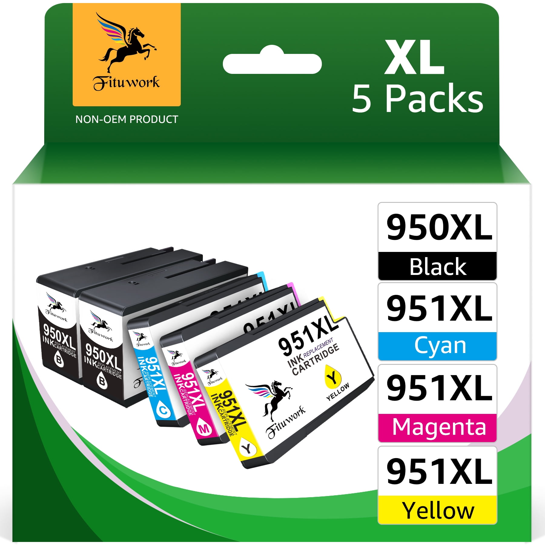 Printer Ink 950XL 951XL Replacement for HP 950 and 951 Ink Cartridge