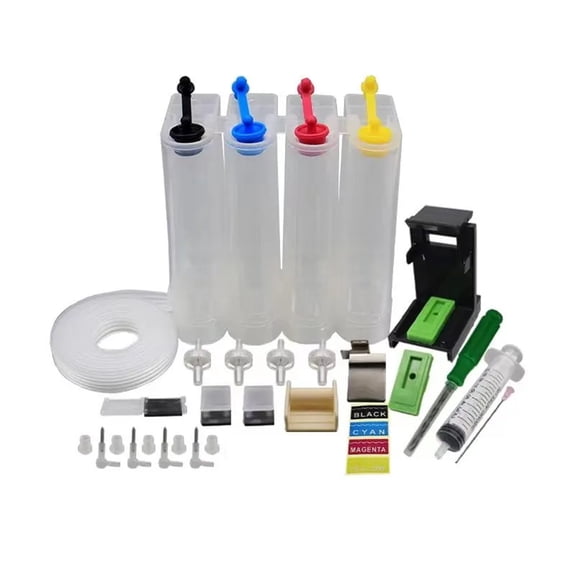 Printer Ink Cartridge Refill Kit, Universal CISS Accessories for Inkjet Printers, DIY Refill Tools for Office and Home Printing