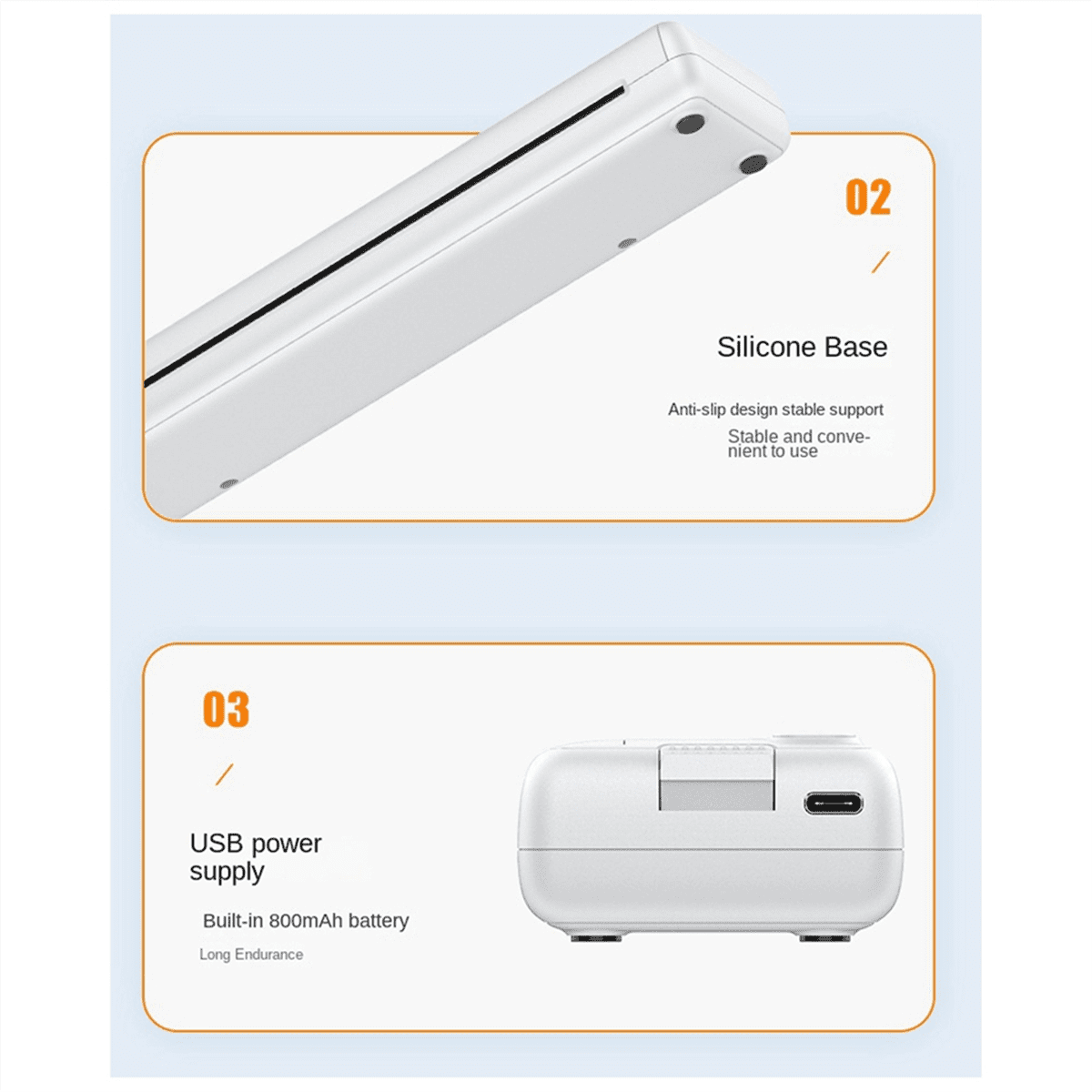 Printer Inkless Portable A4 Thermal Printer Portable Home Office