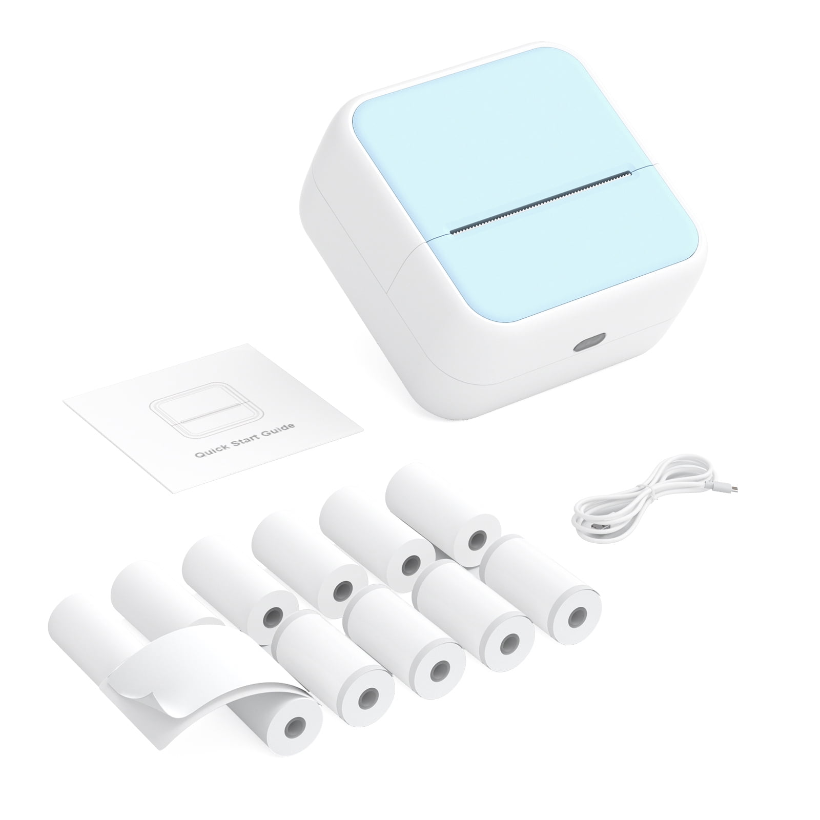 Printer Mini Pocket Printer Portable Thermal  Photo Printing Label Maker Machine BT Wireless Connect Compatible With  / IOS APP Support Receipt Label Memo Sticker