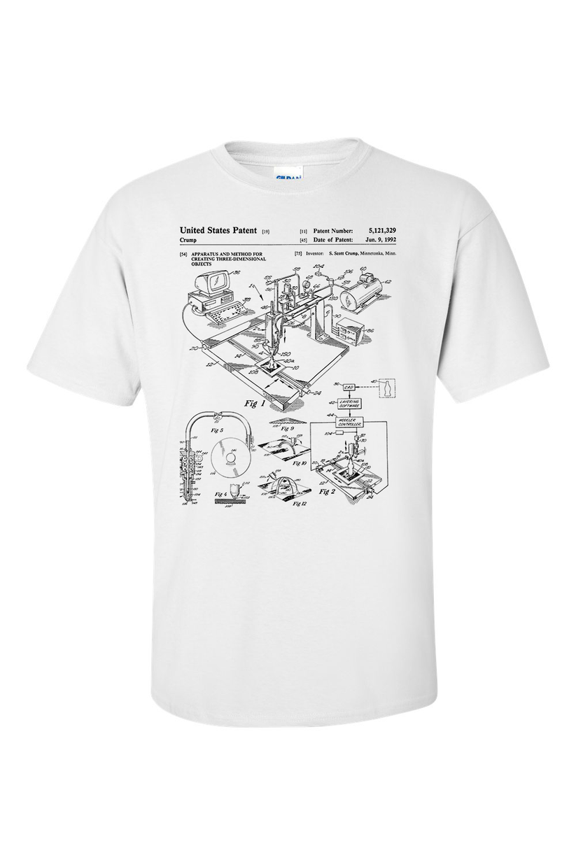 Printer Patent Technical Drawing CAD Graphic Design T-Shirt