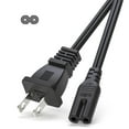 2 Prong Power Cord for HP Officejet, Deskjet, Envy, Pro & Canon Pixma