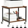 Printer Rolling Cart Under Desk 2 Tier Printer Stand with Storage