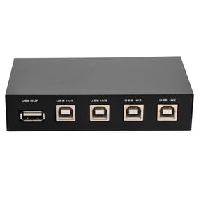 Soimiss USB 2.0 Printer Black Allows Four Pcs to Connect One USB Device Easily