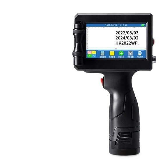 Printer Small Fully Automatic Handheld, Label Label Packaging Bag QR Code Barcode Portable Inkjet Printer ,Complete Kit