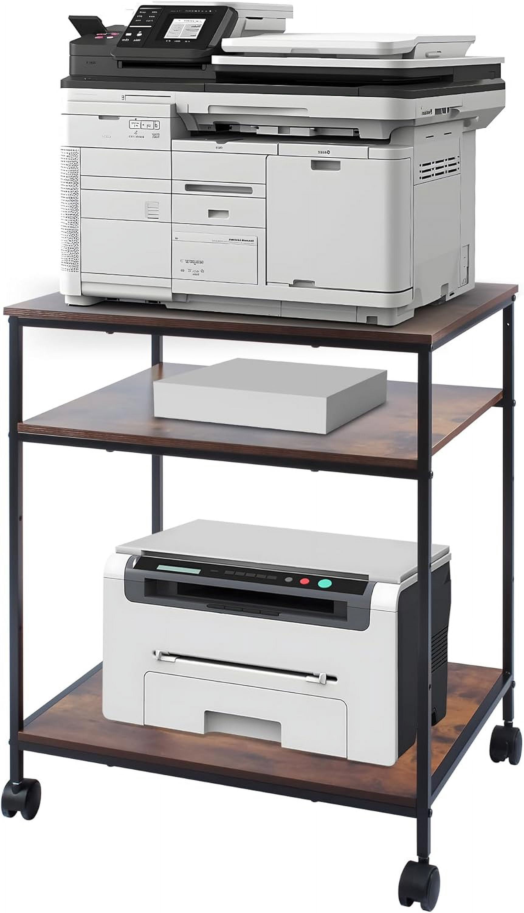Printer Stand,19.5''x19.5''x12.8'' 2 Tier Large Printer Laser Table ...