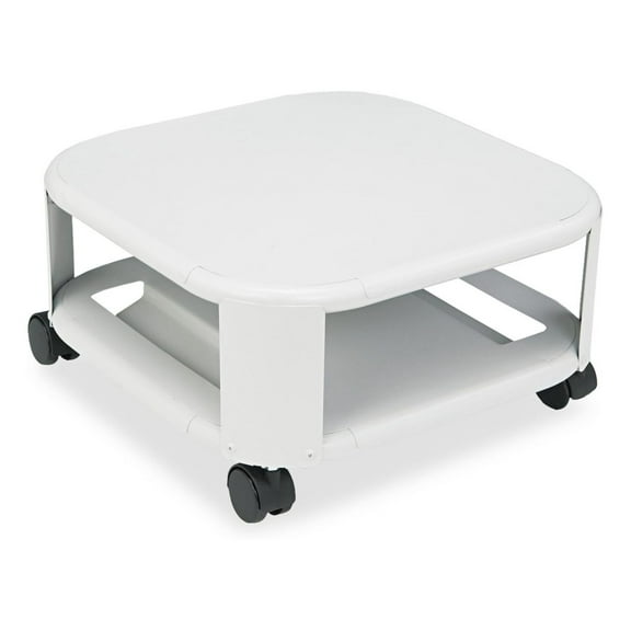 Printer Stand with Casters - Yale 24050 - Heavy Duty Steel Printer Cart - Fits Most Laser & Inkjet Printers Up to 18"x18" - Built-in Power Strip Holders Grey